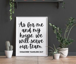 As for Me and My House PRINTABLE